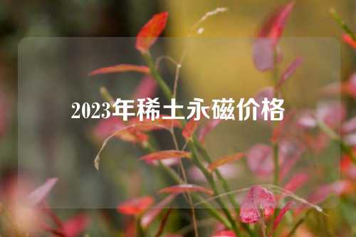 2023年稀土永磁价格