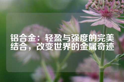 铝合金：轻盈与强度的完美结合，改变世界的金属奇迹