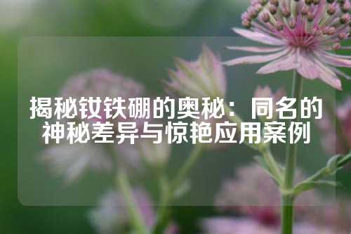 揭秘钕铁硼的奥秘：同名的神秘差异与惊艳应用案例