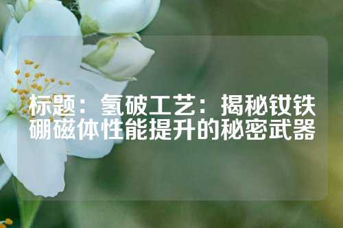 标题：氢破工艺：揭秘钕铁硼磁体性能提升的秘密武器