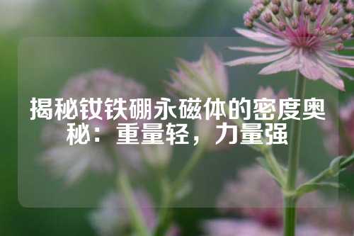 揭秘钕铁硼永磁体的密度奥秘：重量轻，力量强