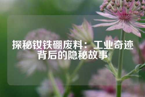 探秘钕铁硼废料：工业奇迹背后的隐秘故事